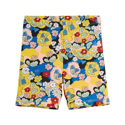 Mini Rodini GOTS Flowers Aop Cykelshorts Multi | Gul | 128/134 cm