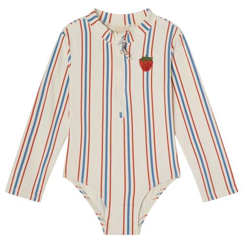Kuling Toulon UV-badedragt Blue/red Stripe | Hvid | 86/92 cm