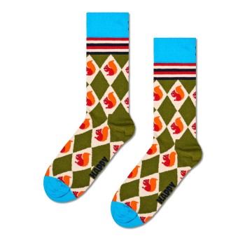 Happy socks Strømper Squirrel Argyle Sock Flerfarvet bomuld Str 41/46