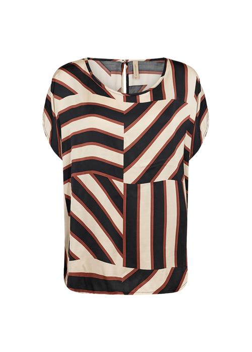 Soyaconcept Bluse 'ROJA'  beige / brun / sort