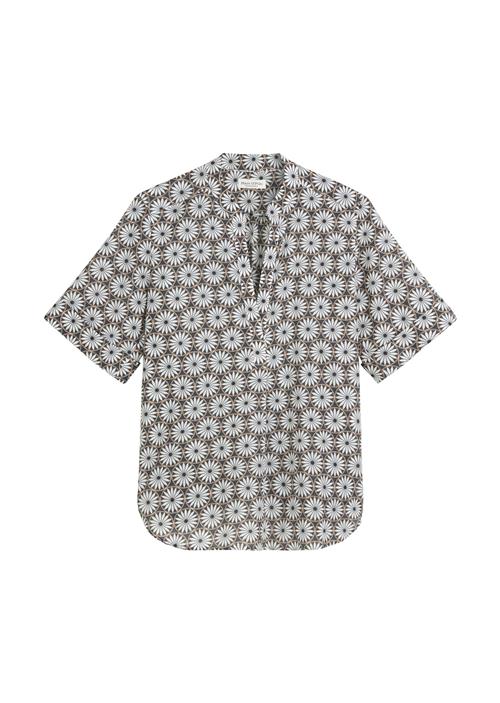 Marc O'Polo Bluse  natblå / brokade / hvid
