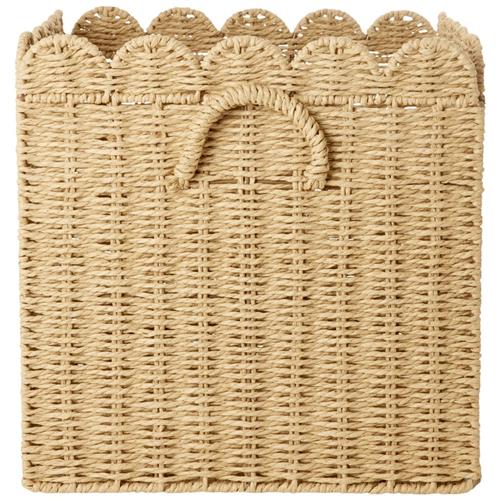 RICE Large Sammenklappelig Kurv Af Papirreb Nature | Beige | 0