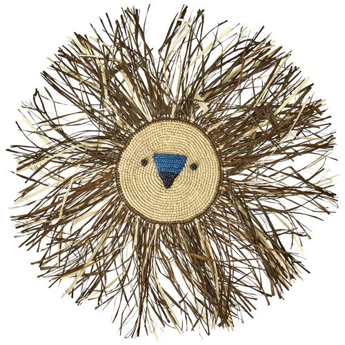 RICE A/S Large Raffia Animal Vægdekoration Brown One Size    One Size  Unisex