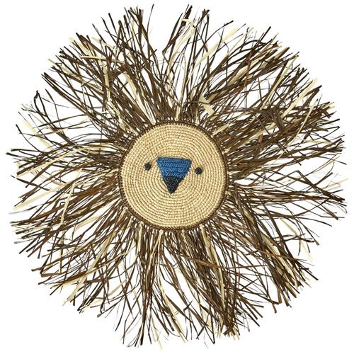 RICE Large Raffia Animal Vægdekoration Brown | Brun | 0