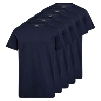 Claudio 5P Cotton T-Shirt Marineblå bomuld Small Herre