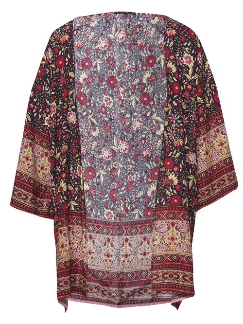 KOROSHI Kimono  mørkeblå / pastelgul / lyserød / rød