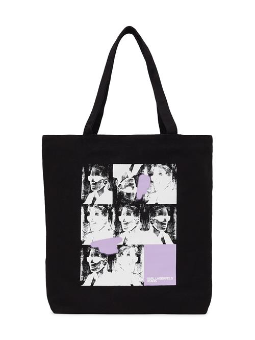 KARL LAGERFELD JEANS Shopper  lilla / sort / hvid
