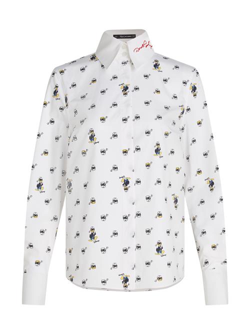 Karl Lagerfeld Bluse 'Disney x Karl Lagerfeld'  blå / gul / sort / hvid