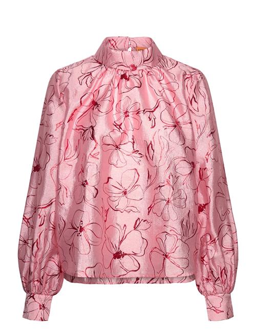 Gathered Long Sleeve Top, 2067 Flat STINE GOYA Pink