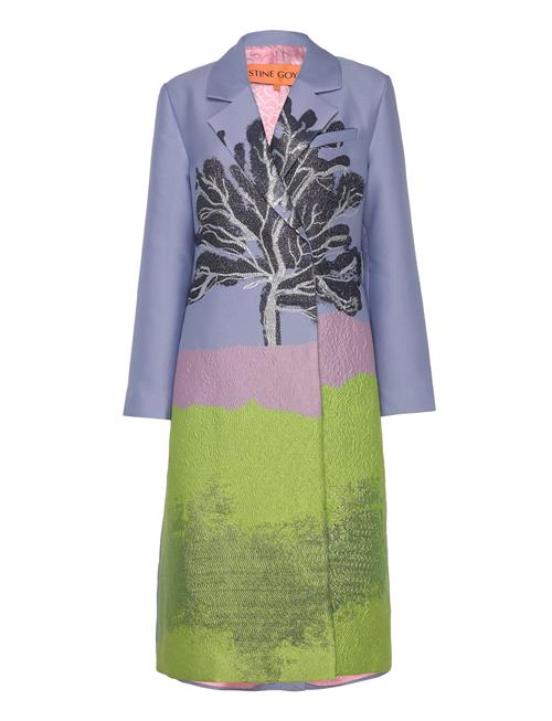 Long Sleeve Straight Coat, 2269 Wov STINE GOYA Blue