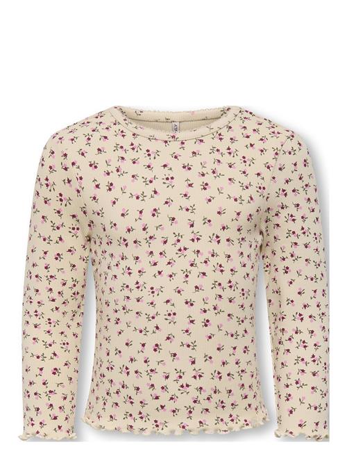 Kmgtrinny Life Aop Ls O-Nck Top Jrs Noos Kids Only Cream