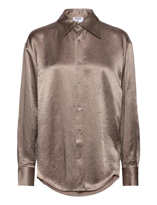 Se Crinkle Shirt Filippa K Beige ved Booztlet