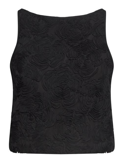 Flower Mesh Boatneck Top ROTATE Birger Christensen Black