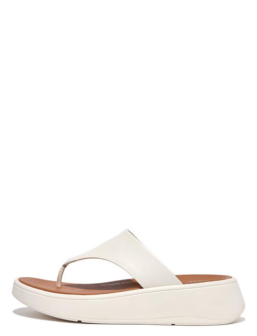 F-Mode Leather Flatform Toe-Post Sandals FitFlop White