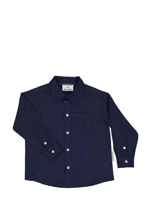 Linen Shirt L.s Geggamoja Navy