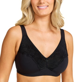 Damella BH Felice Soft Bra Sort bomuld B 100 Dame