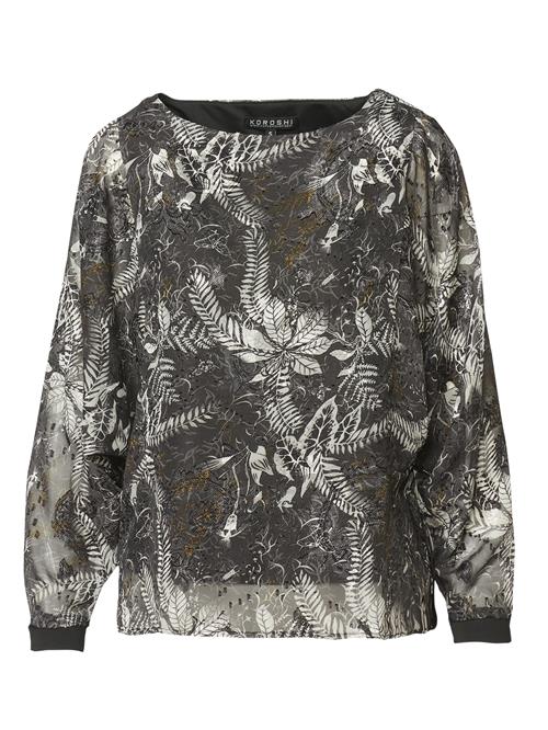 KOROSHI Bluse  guld / mudderfarvet / offwhite