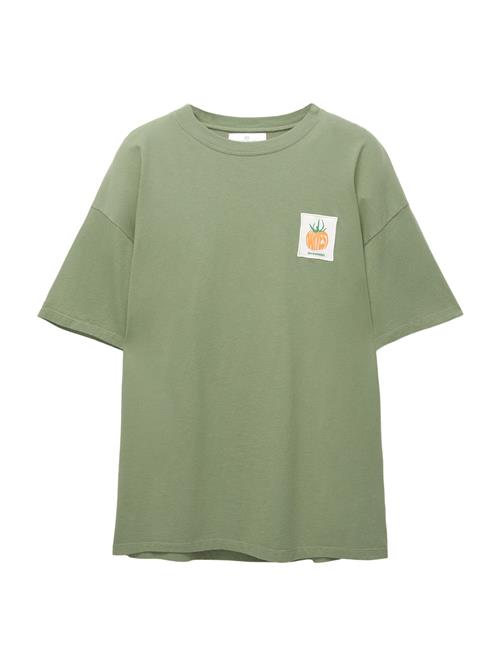 Pull&Bear Shirts  grøn / offwhite