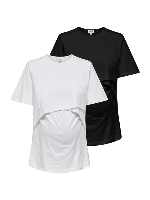 Only Maternity Shirts 'OLMONLY'  sort / hvid
