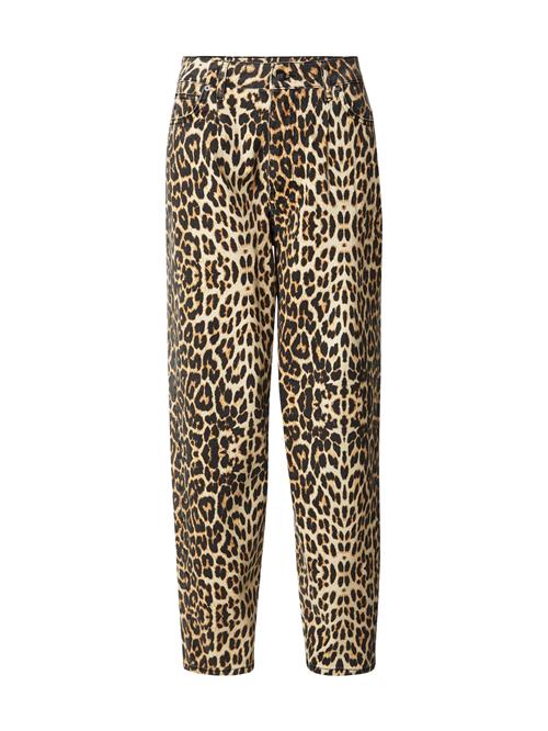 co'couture Jeans med lægfolder  beige / brokade / sort