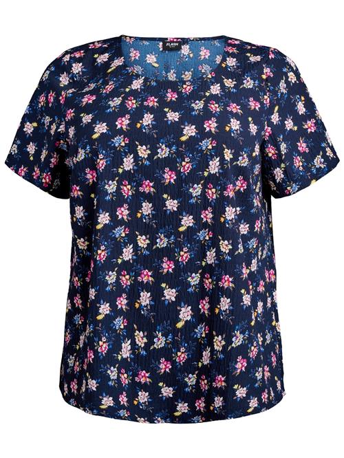 Zizzi Bluse 'Tracy'  blå / marin / lyserød / mørk pink