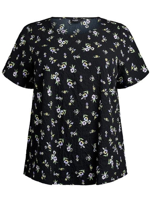 Zizzi Shirts 'Fltracy'  gul / lysegrøn / lyselilla / sort