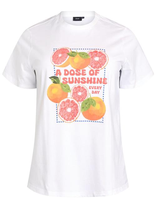 Zizzi Shirts 'Emonas'  blå / grøn / orange / hvid