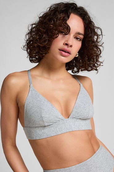 Hunkemöller Bralette i bomuld Grå
