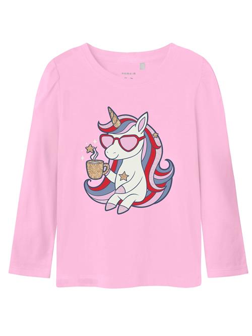 NAME IT Bluser & t-shirts 'NMFKALESJA'  brun / lyserød / carminrød / hvid