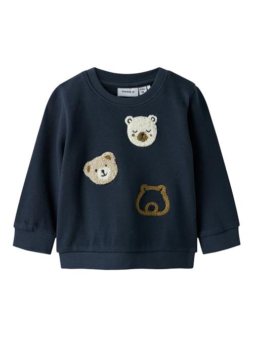 NAME IT Sweatshirt 'NBMKENNIE'  lysebeige / navy / umbra / æggeskal