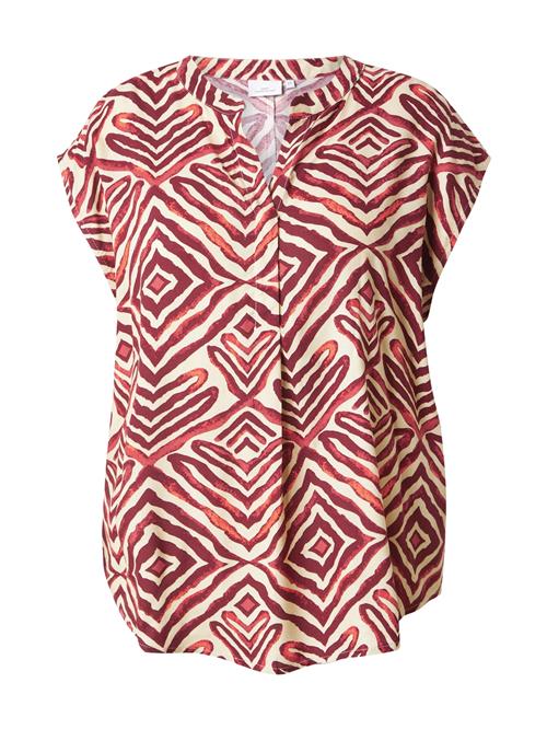 ONLY Carmakoma Bluse 'CARSHILLA'  creme / kastaniebrun