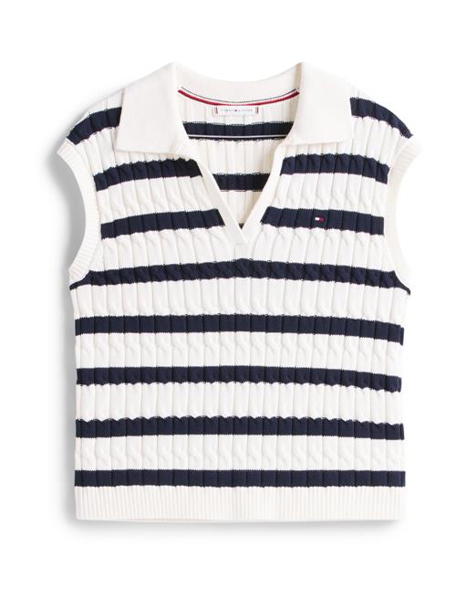 TOMMY HILFIGER Pullover  natblå / hvid