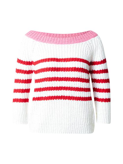 Se OUI Pullover  lyserød / rød / hvid ved About You