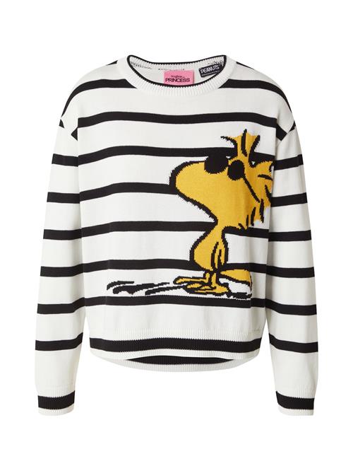 PRINCESS GOES HOLLYWOOD Sweatshirt 'Snoopy Golf'  gul / sort / hvid