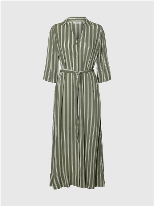 SELECTED FEMME Blusekjole  grøn / offwhite