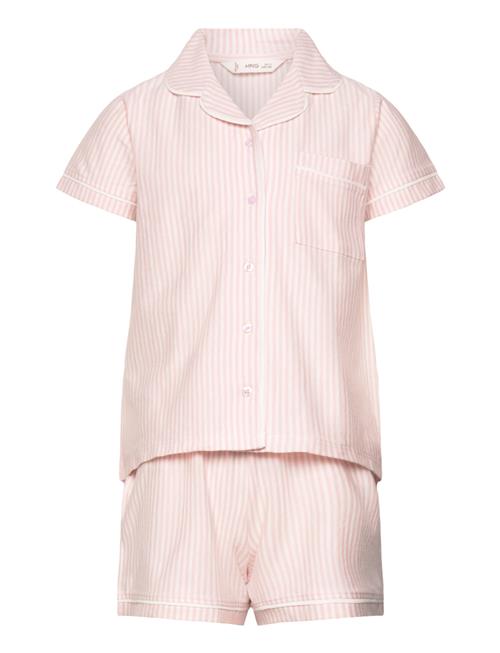 Striped Short Pyjamas Mango Pink