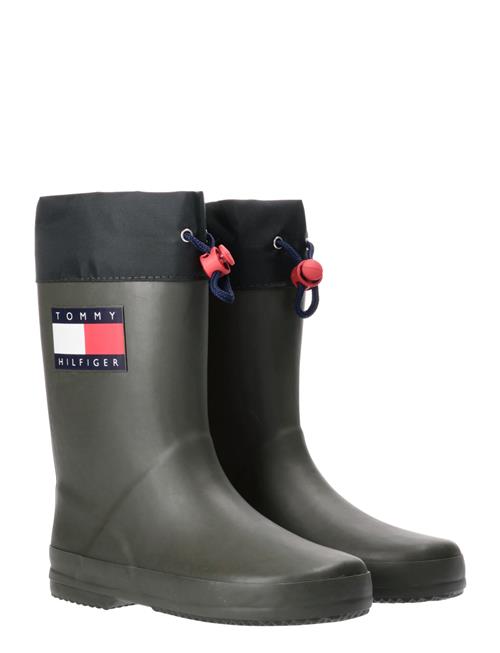 Se Toggle Drawstring Tommy Hilfiger Rain Boots Tommy Hilfiger Green ved Booztlet