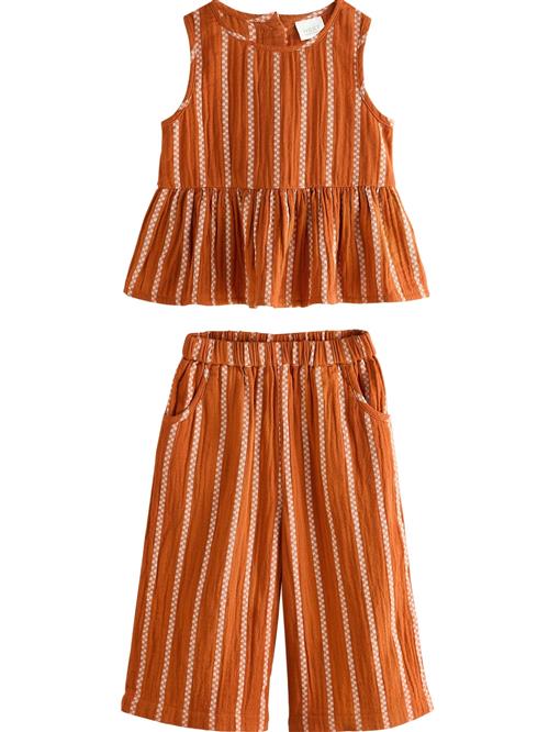 Next Sæt  mørkeorange / hvid