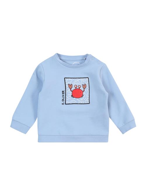 s.Oliver Sweatshirt  lyseblå / rød / sort