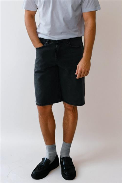 Denim Shorts Loose - Sort - 30 - TeeShoppen