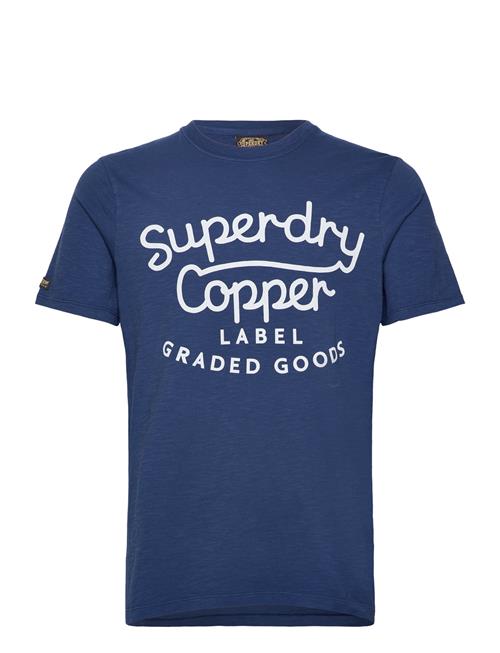 Copper Label Script Tee Superdry Blue