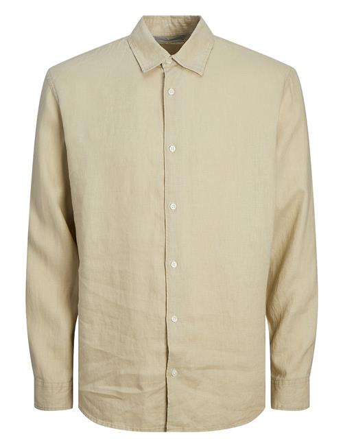 Se Jack & Jones Jprcclawrence Linen Shirt L/S Sn Jack & J S Beige ved Booztlet