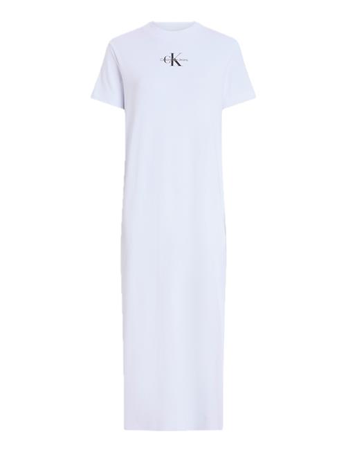 Monologo Long Rib Tee Dress Calvin Klein Jeans White