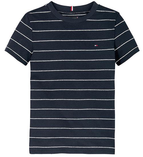 Tommy Hilfiger T-shirt - YD Cotton Linen - Dark Night Navy Strip