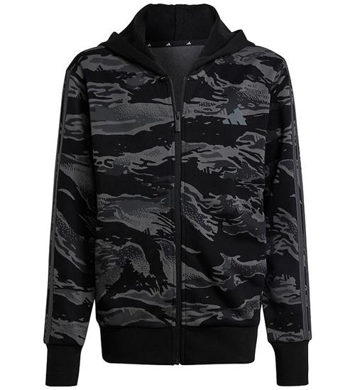 adidas Performance Cardigan - J CAMO FZ HD - BLACK/GREFIV