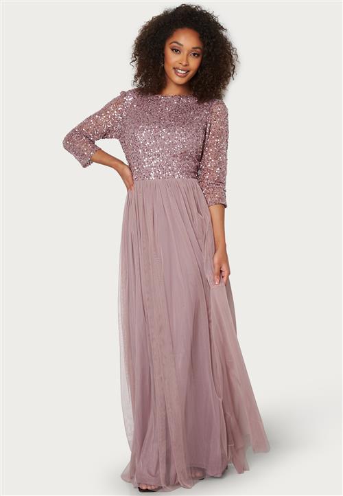AngelEye Sequin Bodice Maxi Dress