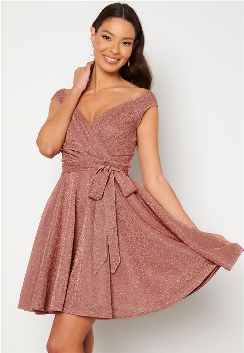 Goddiva Lurex Skater Dress