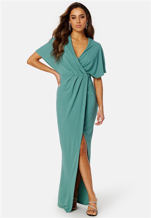 Bubbleroom Occasion Wrap Slit Maxi Dress