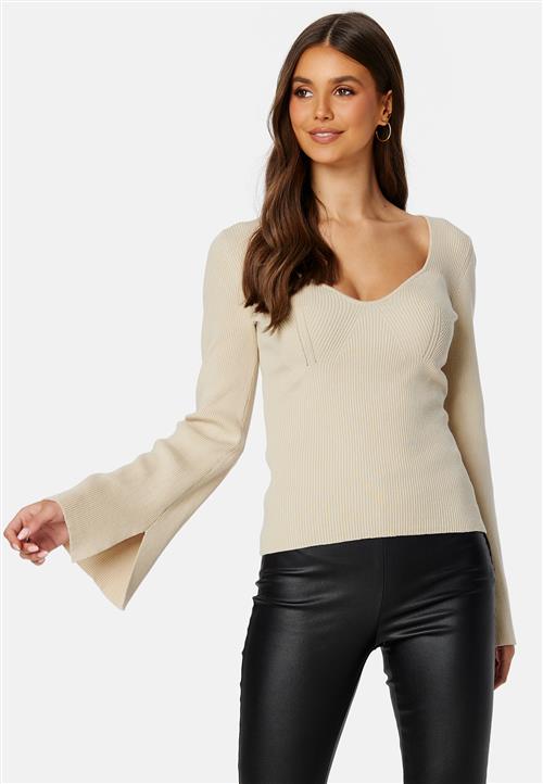 BUBBLEROOM Knitted L/S Slit Top