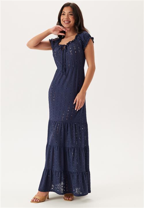 Happy Holly Jersey Broderie Anglaise Maxi Dress